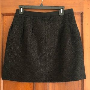 Black metallic holiday  mini skirt